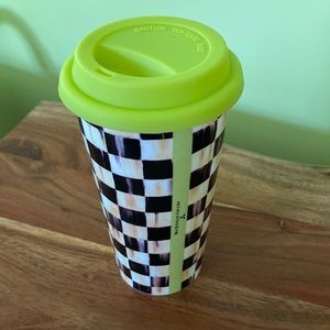 NIP Mackenzie-Childs Courtly Check Travel Mug